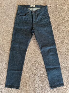 Naked & Famous Denim Greencast Slub Selvedge weird guy